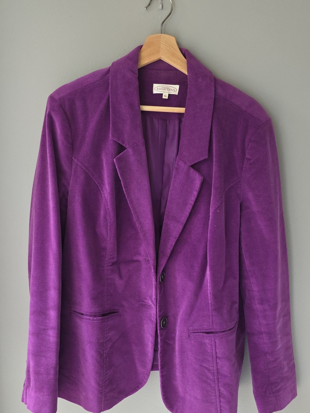 Northern Reflections Purple Velvet Blazer Jacket